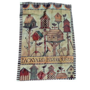 🍁4/$10 Backyard Birdhouses House Flag 28"×40" One Sided